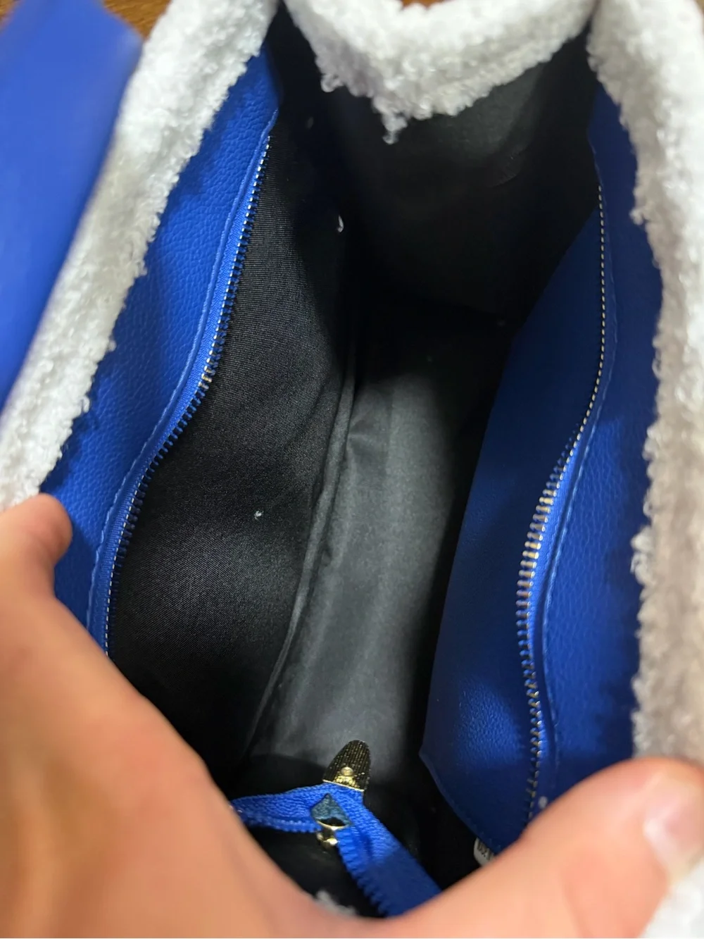 Small Tote in Royal Blue with White Trim